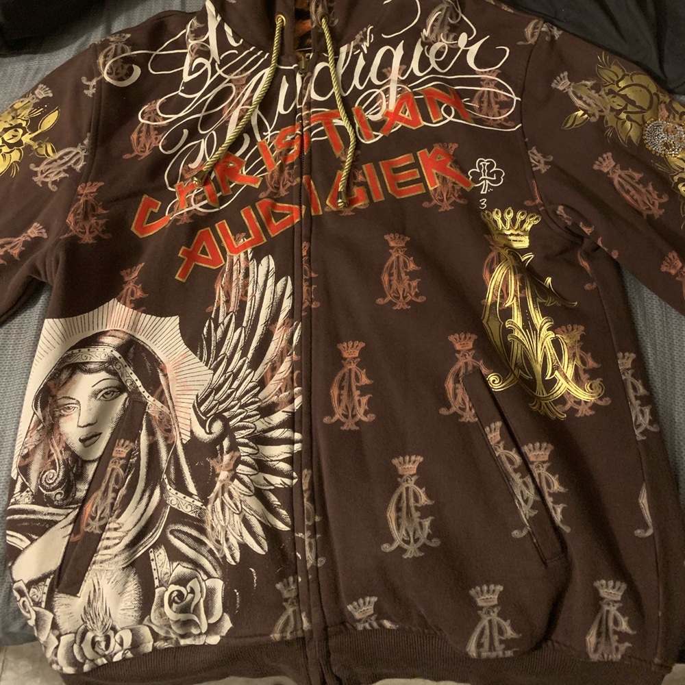Christian Audigier Reversable Hoodie (MENS)!